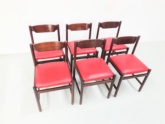 Image 1 of 6x Vintage eetkamerstoelen