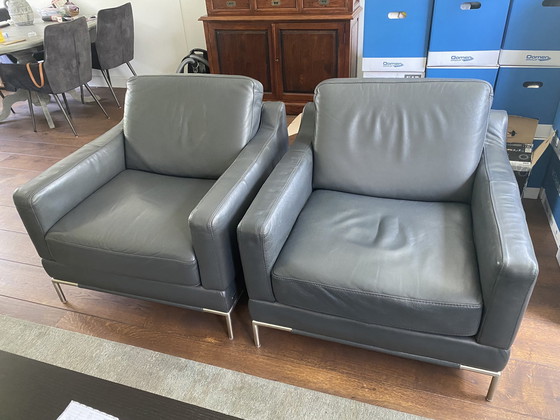 Image 1 of Natuzzi Editions 2 1/2 zits bank met bijbehorende fauteuils