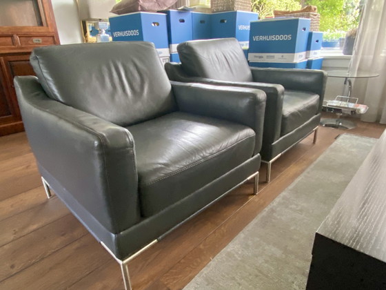 Image 1 of Natuzzi Editions 2 1/2 zits bank met bijbehorende fauteuils