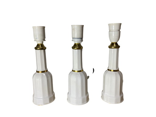 Vintage Søholm Tafellampen Wit/Goud