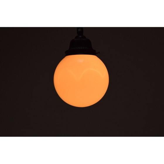 Image 1 of Vintage messing art deco hanglamp, Tsjechisch 1930