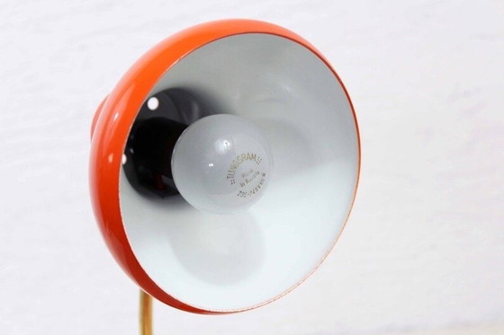 Image 1 of Vintage oranje metalen lamp 1970