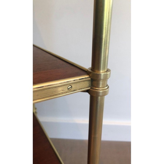 Image 1 of Vintage mahonie en messing bankuiteinde voor Maison Jansen, Frankrijk 1940