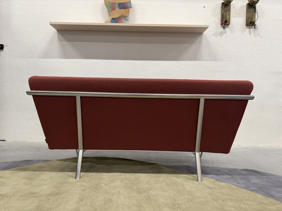 Image 1 of Harvink New Jazz Bank 2 Zits Rood Opera Stof & Zwart Leer