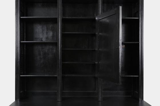 Image 1 of  Art Nouveau Farmacistisch kabinet van eikenhout, Frankrijk, 1910