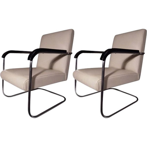 Paar vintage Thonet B 36 p fauteuils van A. Lorenz, jaren 1935