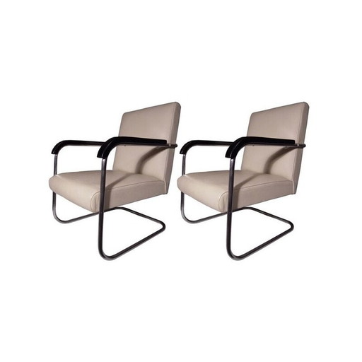 Paar vintage Thonet B 36 p fauteuils van A. Lorenz, jaren 1935