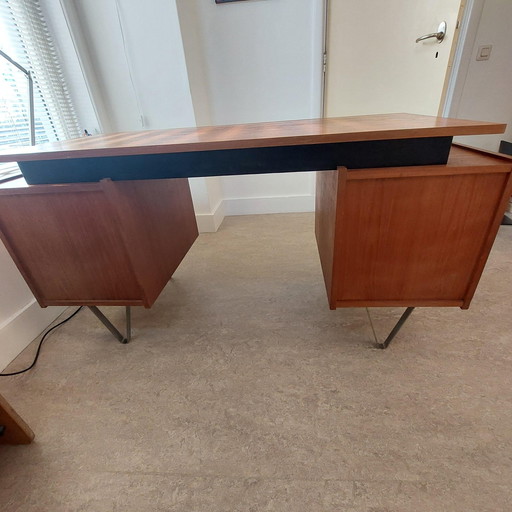 Tijsseling Teakhouten Bureau, Jaren '60 Vintage/Mid Century