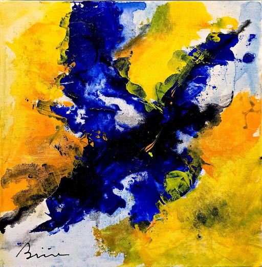 Patrick Briere - Nevelig abstract schilderij