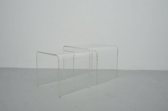 Image 1 of Set van 2 acrylglazen tafels Space Age 1960