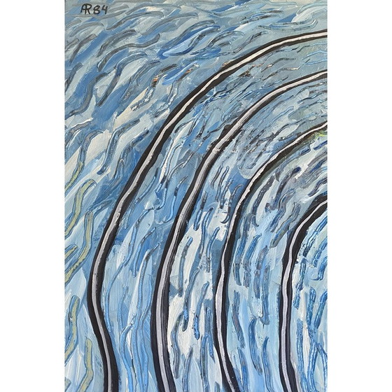 Image 1 of Vintage schilderij Labyrint door Alain Rothstein, 1984