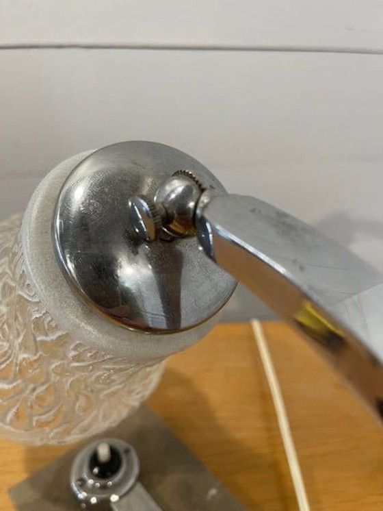 Image 1 of Set van 2 Art Deco bureaulampen van marmer en glas