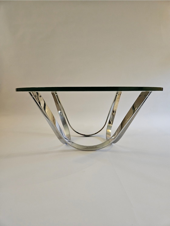 Image 1 of Roger Sprunger vintage glazen tafel