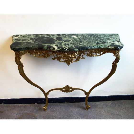 Image 1 of Vintage console met bronzen spiegel
