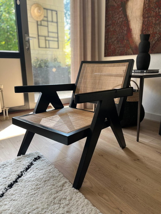 Eichholtz Fauteuil Aristide Zwart Met Rotan