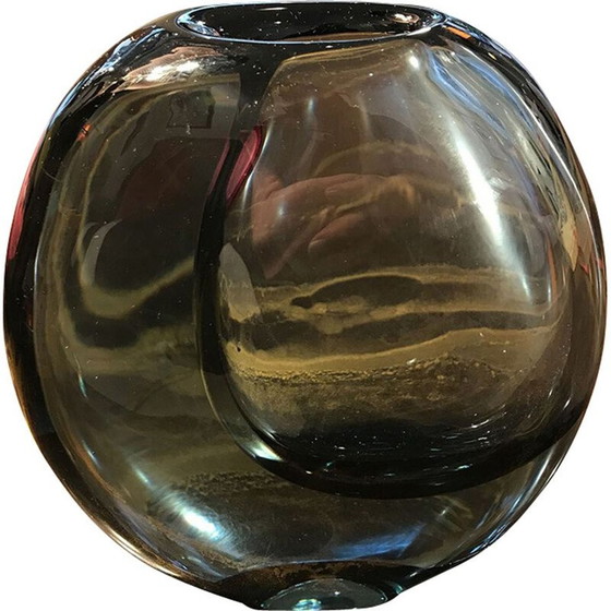 Image 1 of Vintage blauwe vaas van Vicke Lindstrand voor Kosta