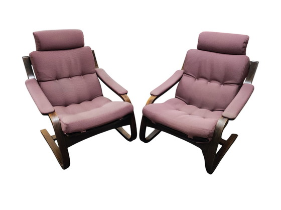 Image 1 of 2x Lounge Chairs 1970s exclusief