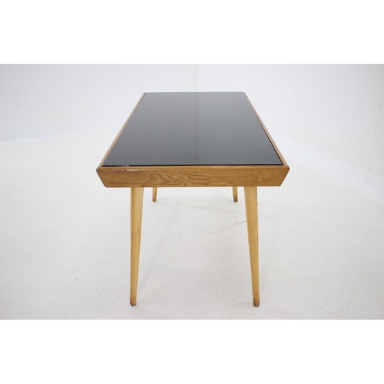 Image 1 of Vintage salontafel in opaxit glas, Tsjecho-Slowakije 1960