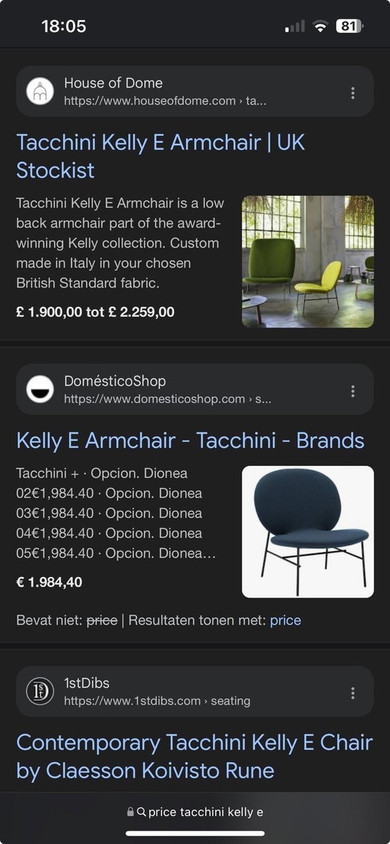 Image 1 of 2X Tacchini Kelly E Groen Leer Lounche Chair