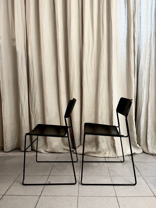 2x Vintage eetkamer stoel