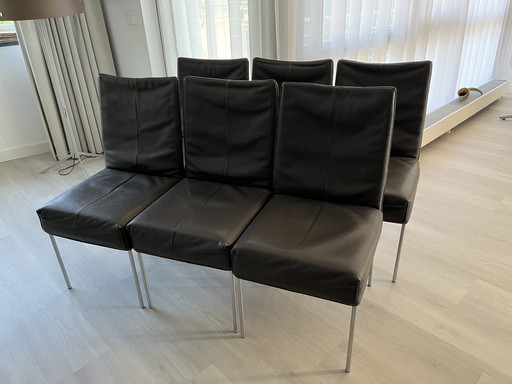 6x Montis Eetkamerstoelen Face Leer Montana 6 Stuks