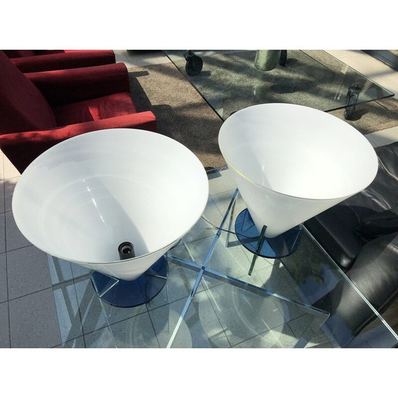 Image 1 of Paar vintage Otéro lampen van Rodolfo Dordoni voor Fontana Arte, Italië 1986