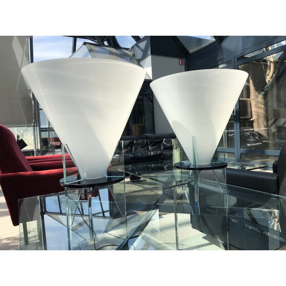 Image 1 of Paar vintage Otéro lampen van Rodolfo Dordoni voor Fontana Arte, Italië 1986