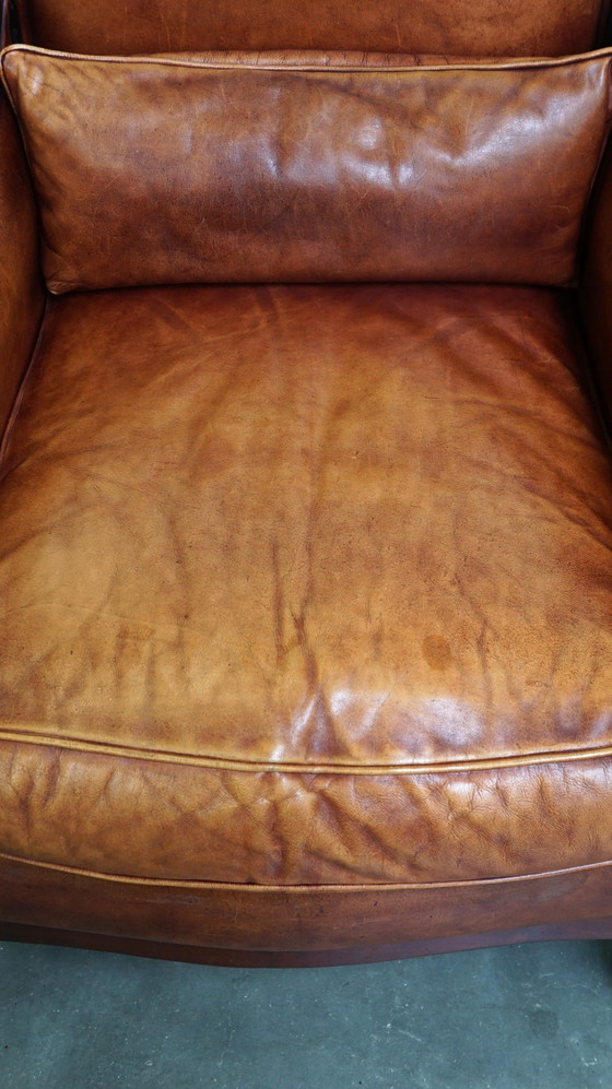 Image 1 of Schapenleren Art Deco Design Fauteuil/ Armchair