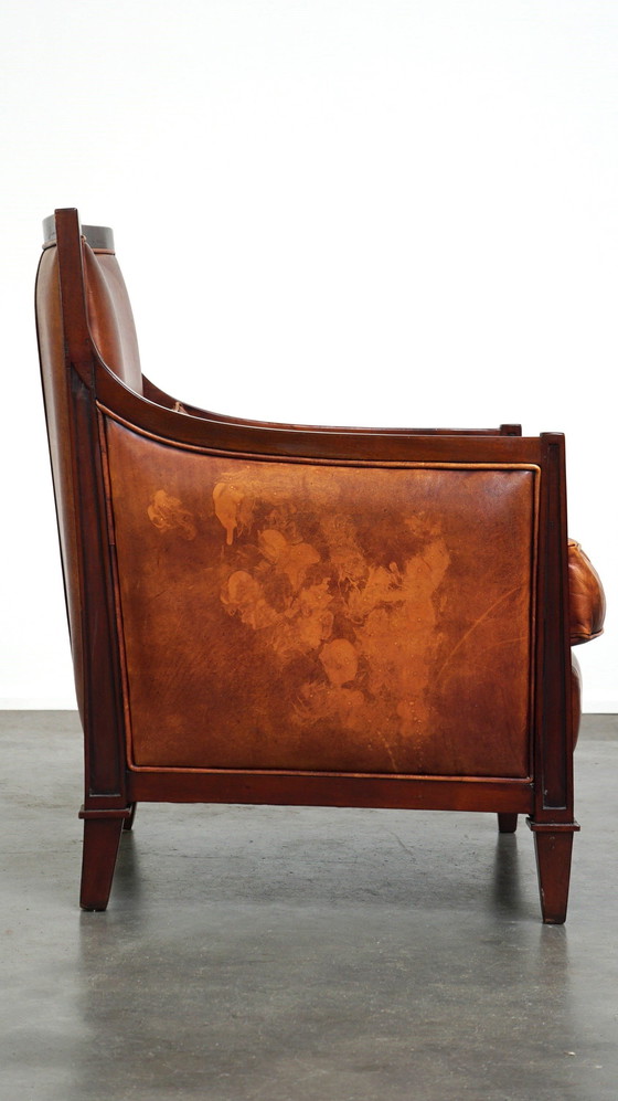 Image 1 of Schapenleren Art Deco Design Fauteuil/ Armchair