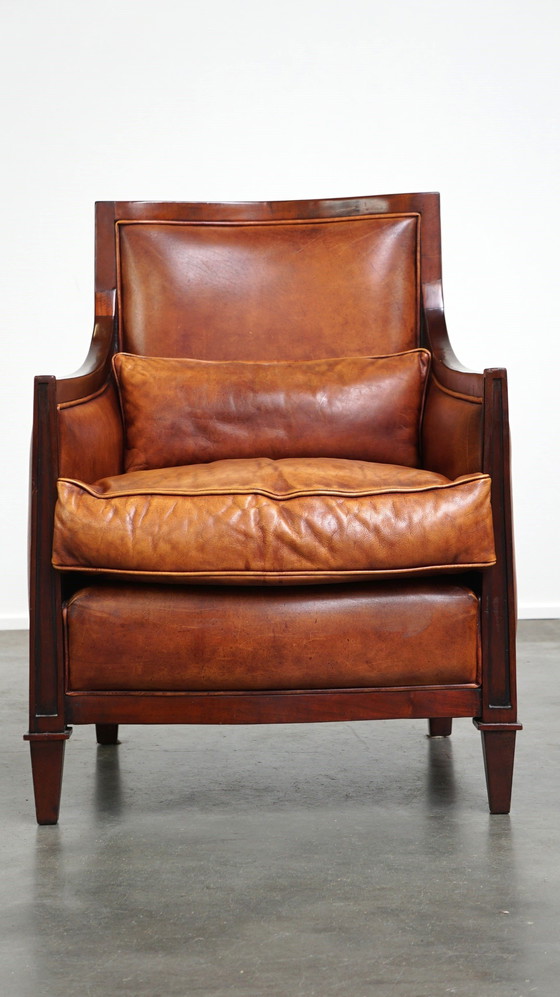 Image 1 of Schapenleren Art Deco Design Fauteuil/ Armchair