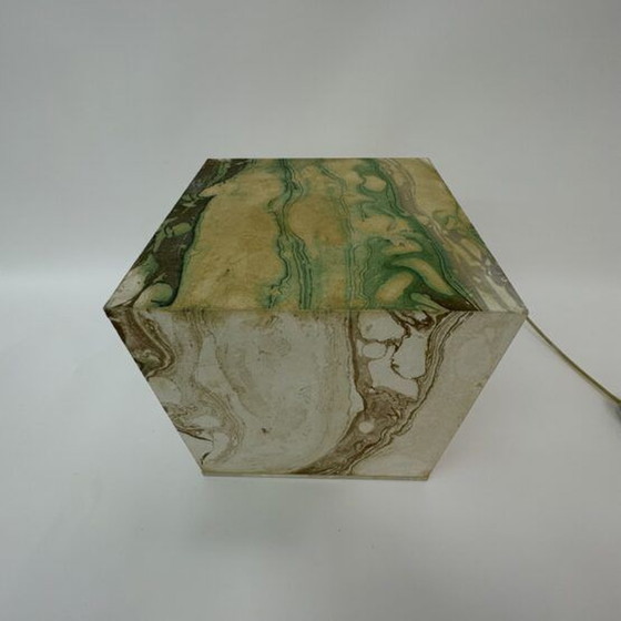 Image 1 of Vintage Lucite Kubus Tafellampen, Mid-eeuws ontwerp, jaren 1970