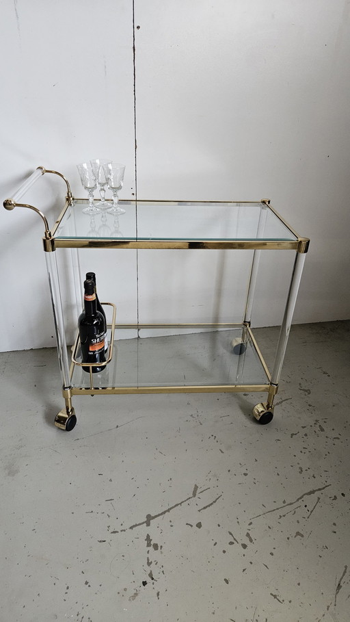 Vintage Hollywood Regency bar cart