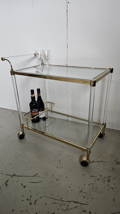 Vintage Hollywood Regency bar cart