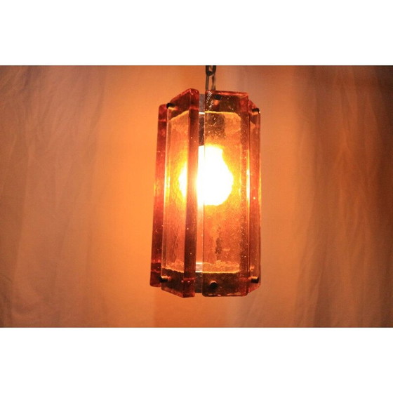 Image 1 of Vintage dik glazen hanglamp, Zweden 1960