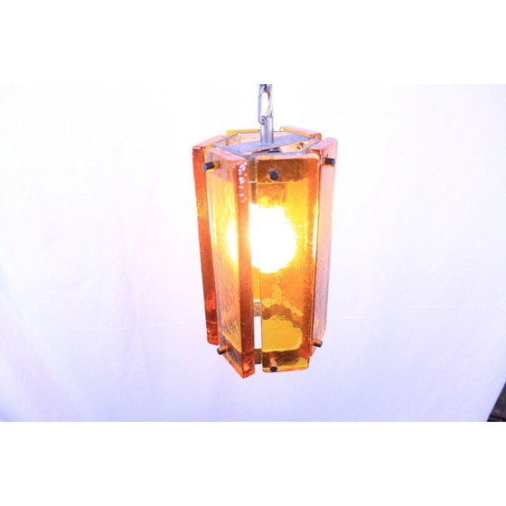Image 1 of Vintage dik glazen hanglamp, Zweden 1960