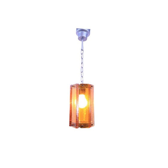 Image 1 of Vintage dik glazen hanglamp, Zweden 1960