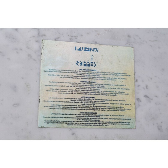 Image 1 of Vintage "Eros" ronde marmeren eettafel door Angelo Mangiarotti, 1970