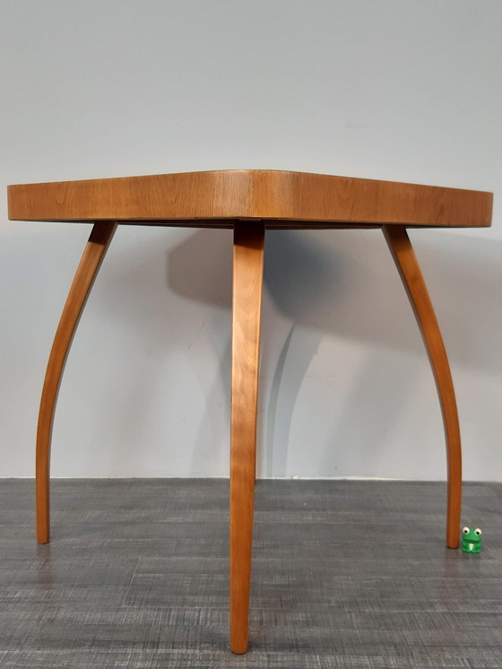 Image 1 of Eikenhouten Spider tafel door Jindrich Halabala, Tsjecho-Slowakije 1940S