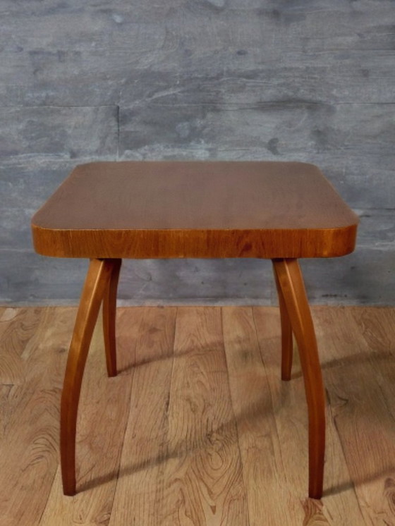 Image 1 of Eikenhouten Spider tafel door Jindrich Halabala, Tsjecho-Slowakije 1940S
