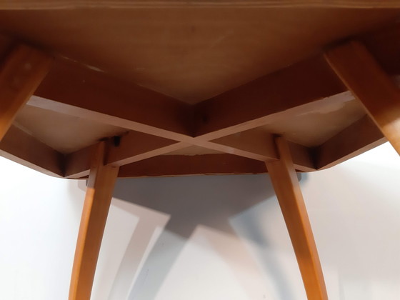 Image 1 of Eikenhouten Spider tafel door Jindrich Halabala, Tsjecho-Slowakije 1940S