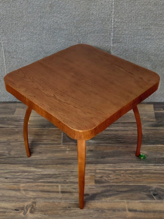 Image 1 of Eikenhouten Spider tafel door Jindrich Halabala, Tsjecho-Slowakije 1940S