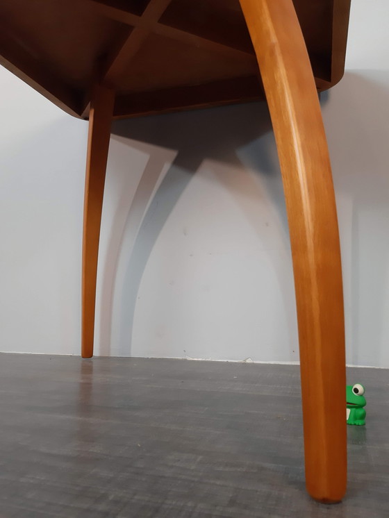 Image 1 of Eikenhouten Spider tafel door Jindrich Halabala, Tsjecho-Slowakije 1940S