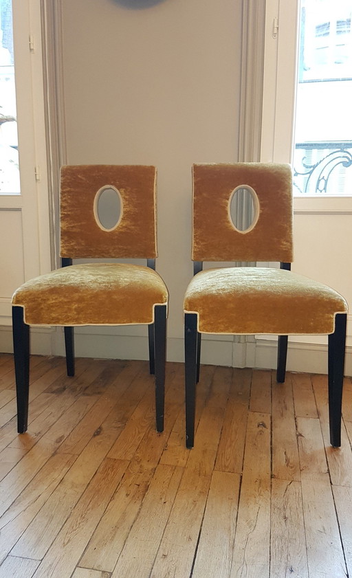 2 stoelen in art-decostijl