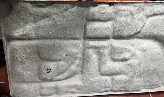Image 1 of 1 X Glasvezel Reliëfsculptuur, 1960S. Abstractie Brutalistisch , Muur, Paneel