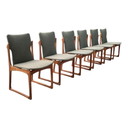 Set van 6 teakhouten stoelen
