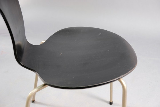 Image 1 of Mid-Century Moskito 3105 Eetkamerstoelen van Arne Jacobsen voor Fritz Hansen, Set van 6