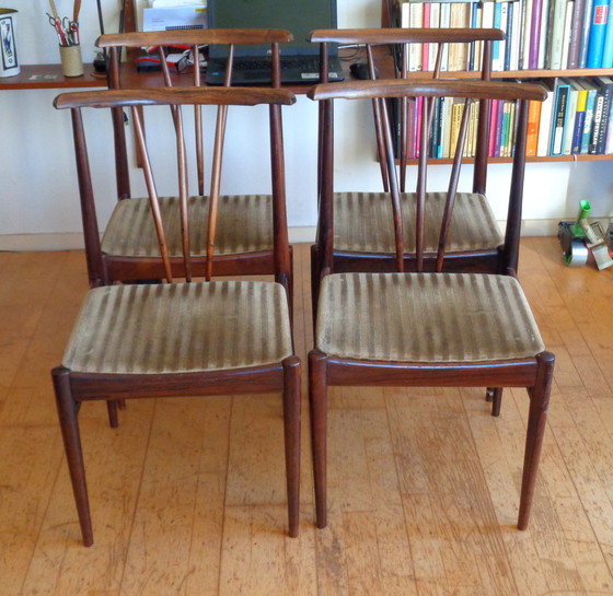 Image 1 of 4 AWA palissander eetkamerstoelen