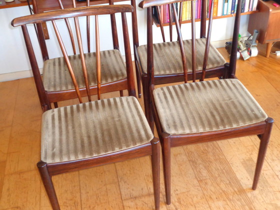 Image 1 of 4 AWA palissander eetkamerstoelen