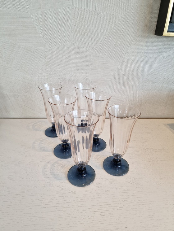 Image 1 of 6 Vintage Italiaanse champagne glazen