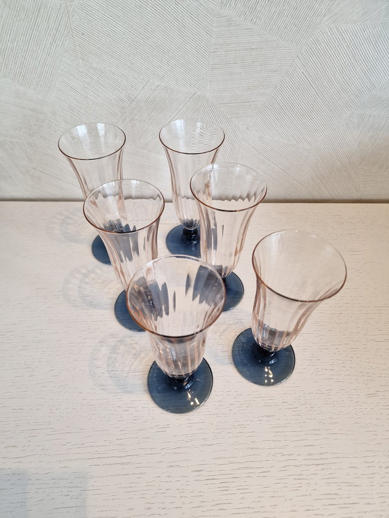 Image 1 of 6 Vintage Italiaanse champagne glazen